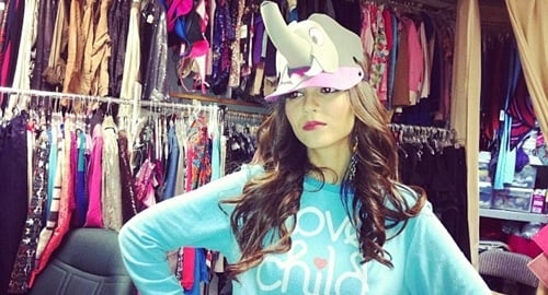 Victoria Justice Wears Strap On On Her Head