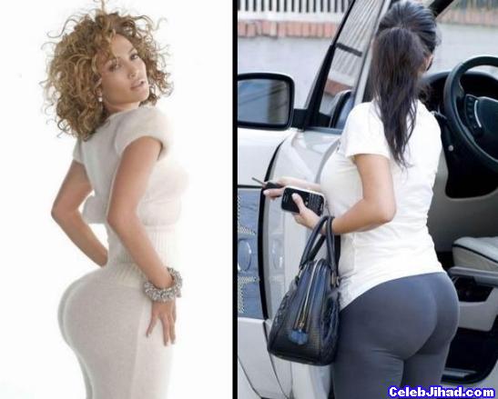 Jennifer Lopez Kim Kardashian booty
